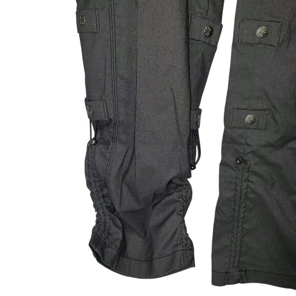 Athleta Shasta Pants Women's 12 Gray Cargo Convertible Hiking Climbing Athletic - Picture 4 of 8